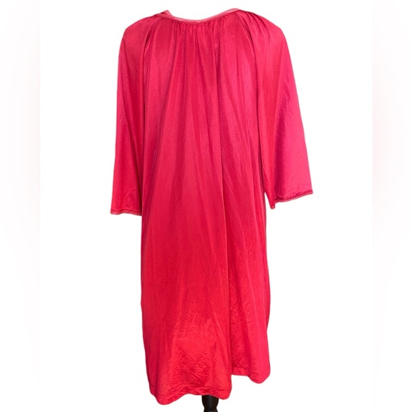 Vintage JC PENNY Red Nightgown & Robe  PEIGNOIR SET - Picture 3 of 7